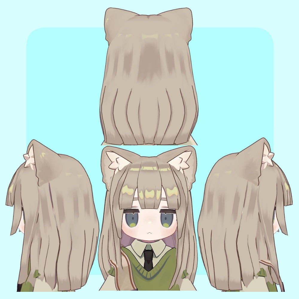 【半額SALE】【キプフェル・まめひなた】前髪3種+メカクレ おかっぱ&セミロング