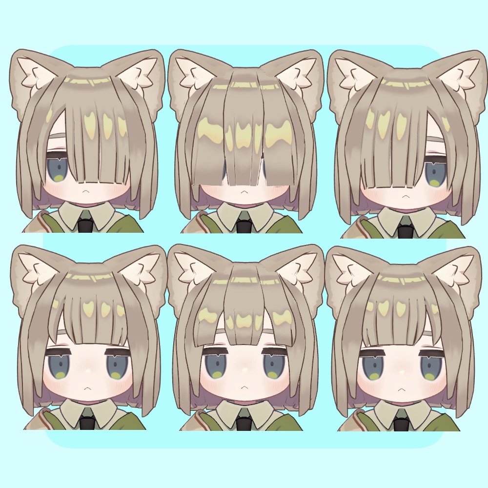 【半額SALE】【キプフェル・まめひなた】前髪3種+メカクレ おかっぱ&セミロング