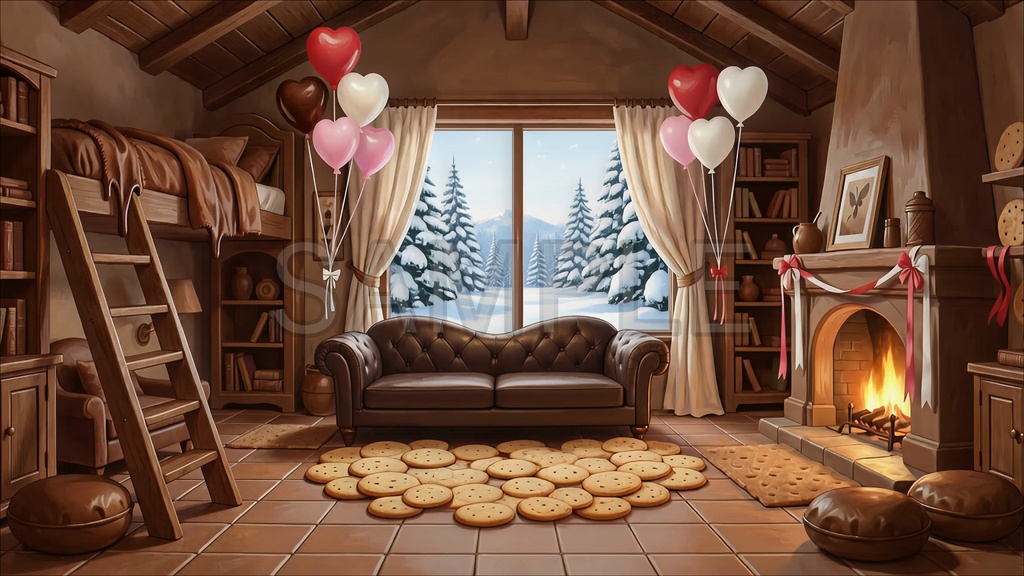 【動く背景】チョコレートハウス【ループ動画 / 2560x1440】