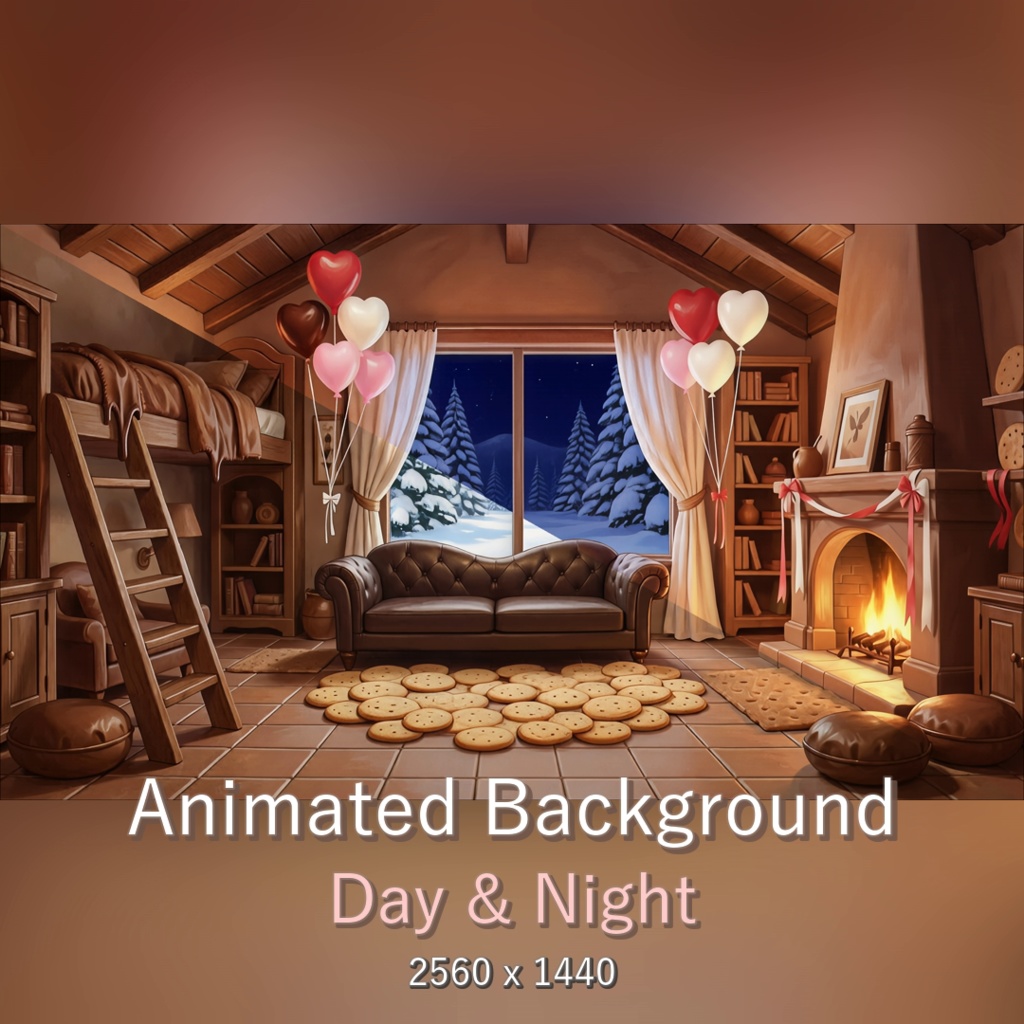 【動く背景】チョコレートハウス【ループ動画 / 2560x1440】