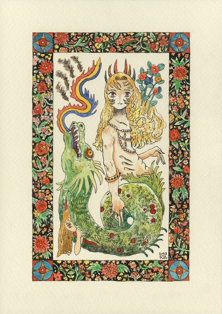 原画　春の家族