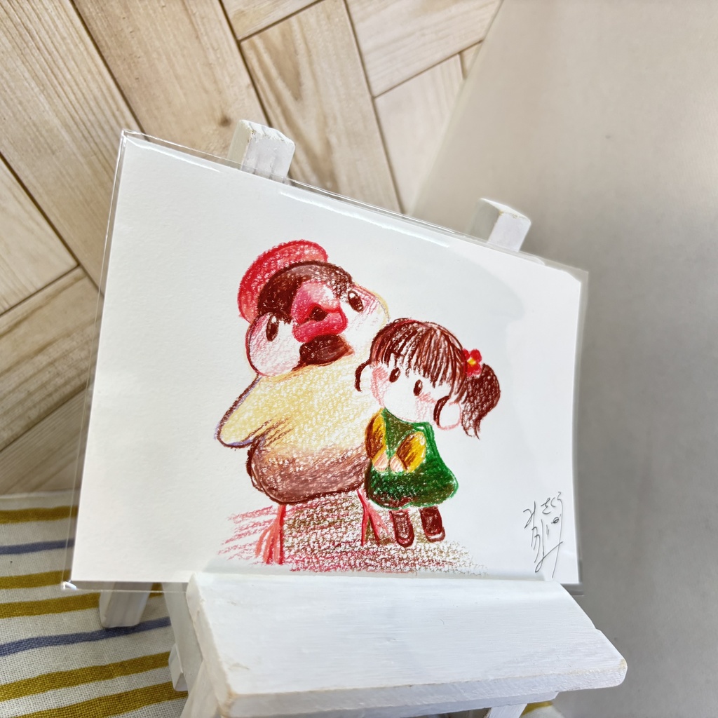 ハガキサイズ原画【デート】