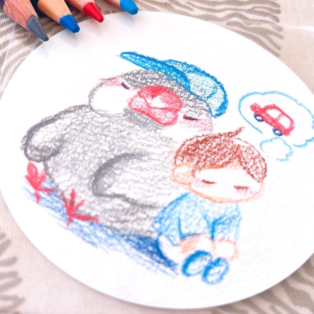 まんまる原画【遊び疲れて】