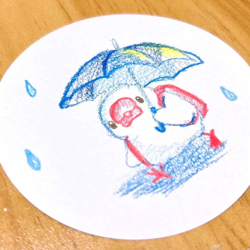 まんまる原画【雨の帰り道】