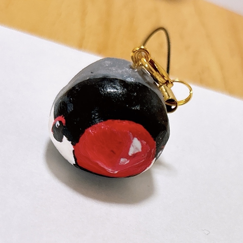 【まんまるストラップ】桜文鳥