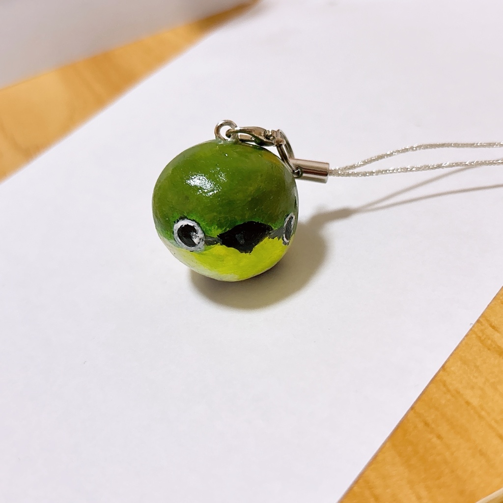 【まんまるストラップ】メジロ