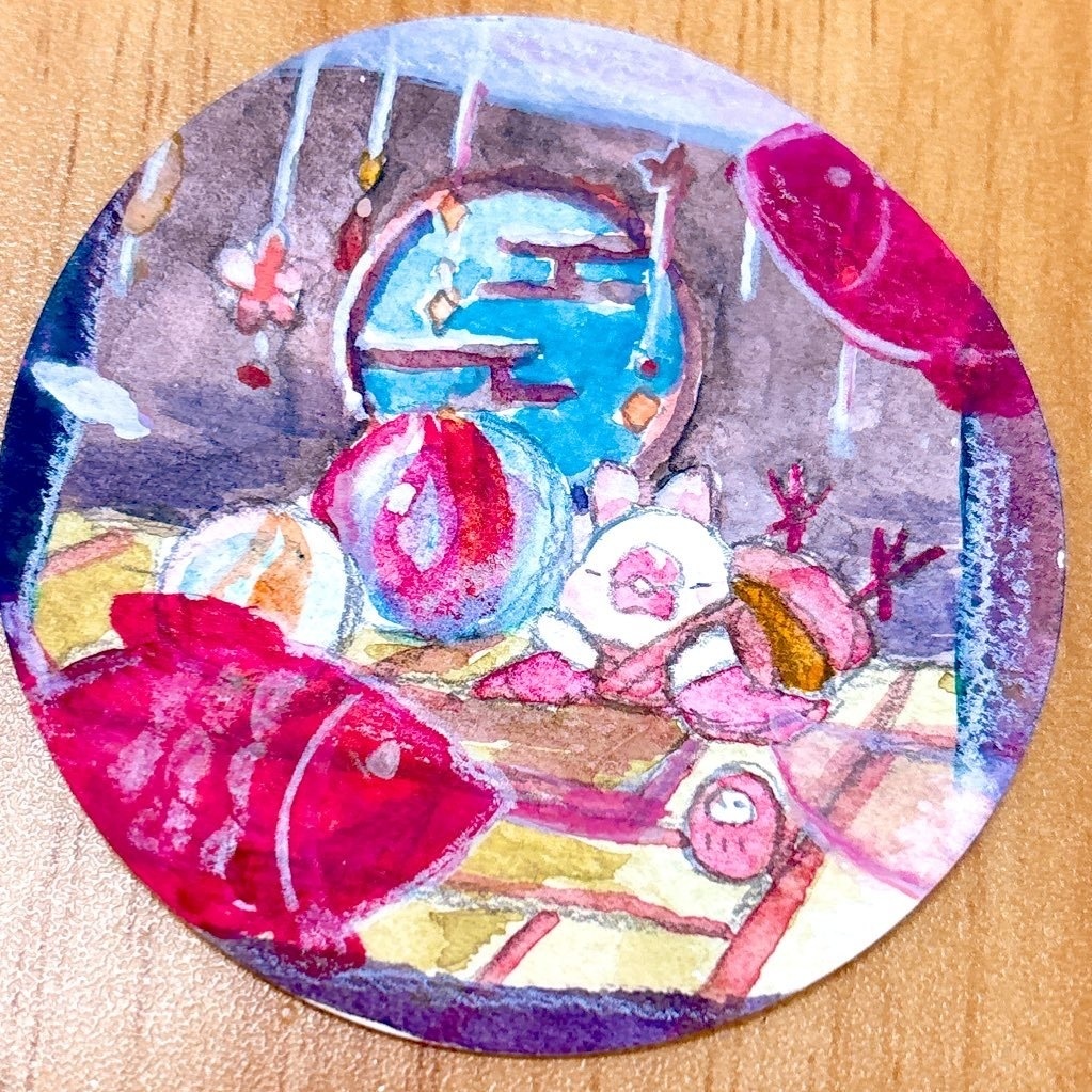 【透明水彩原画】宝物いっぱい