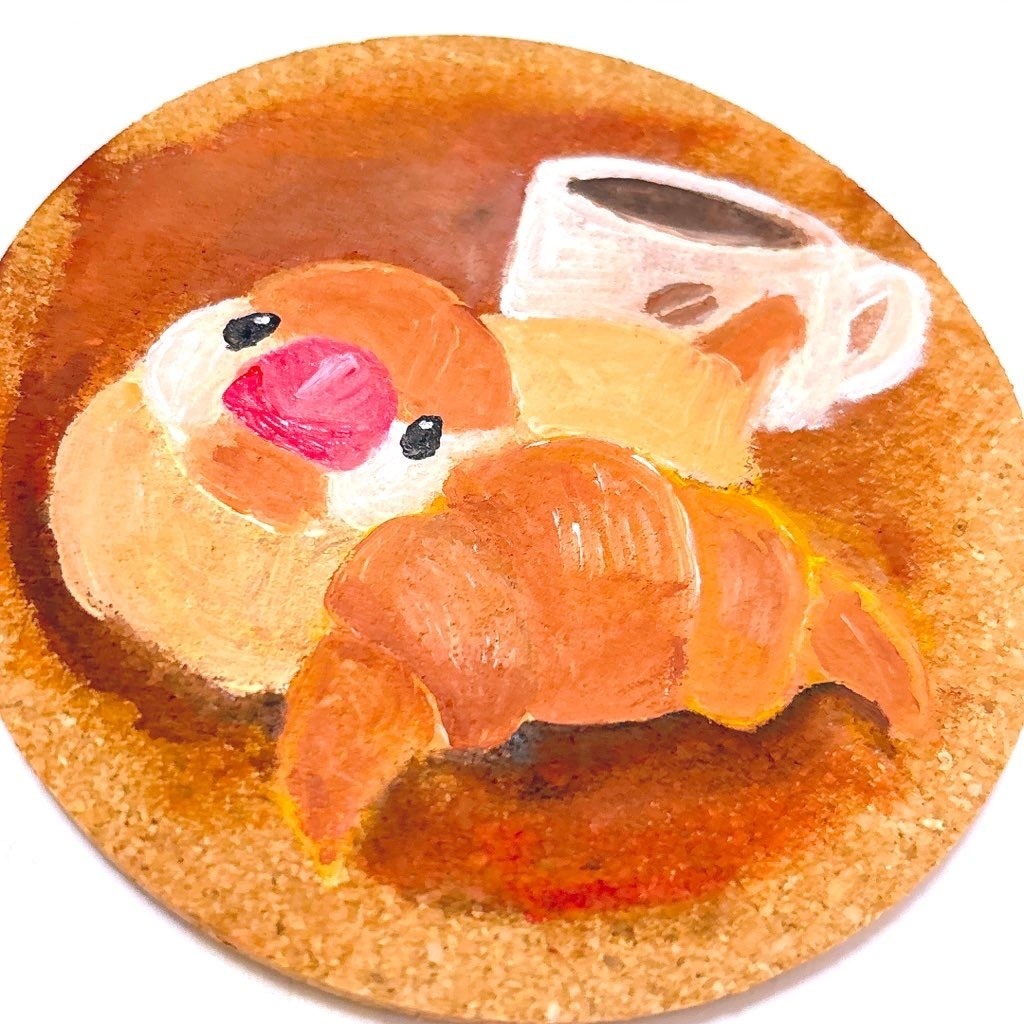 【手描きコースター】モーニング