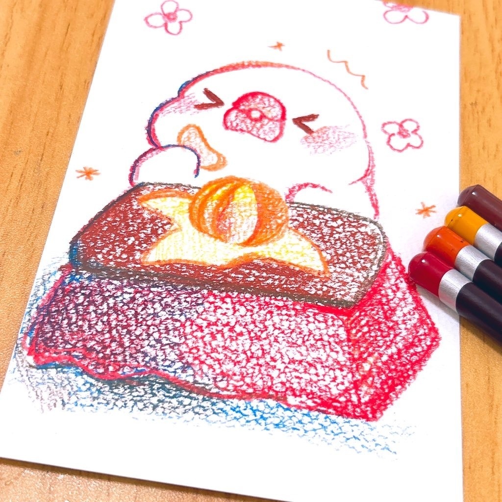 【ハガキサイズ原画】すっぱい