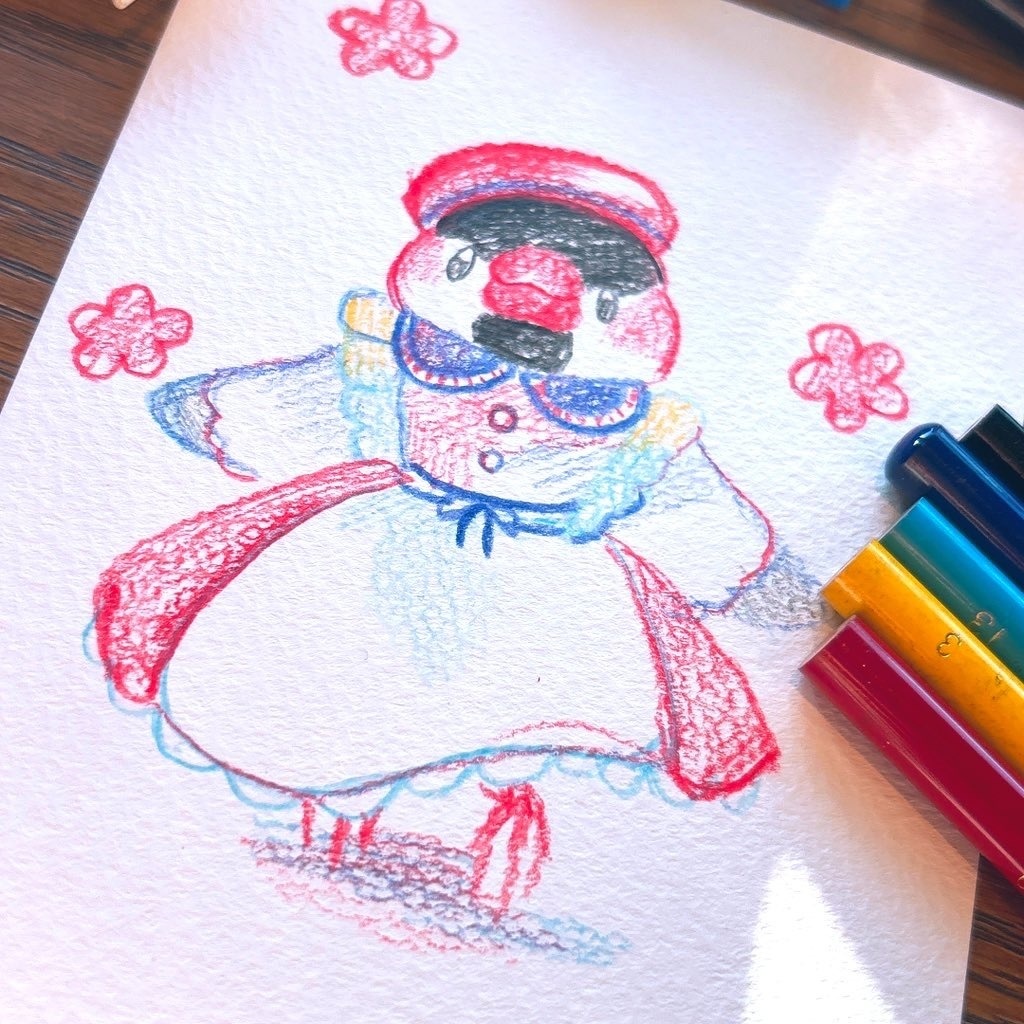 【ハガキサイズ原画】チロリアン文鳥