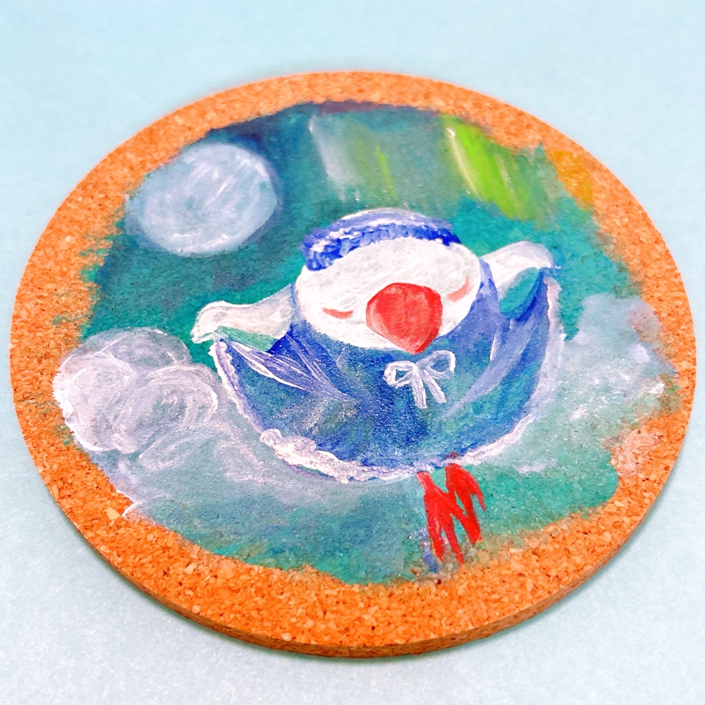 【手描きコースター】月下のワルツ