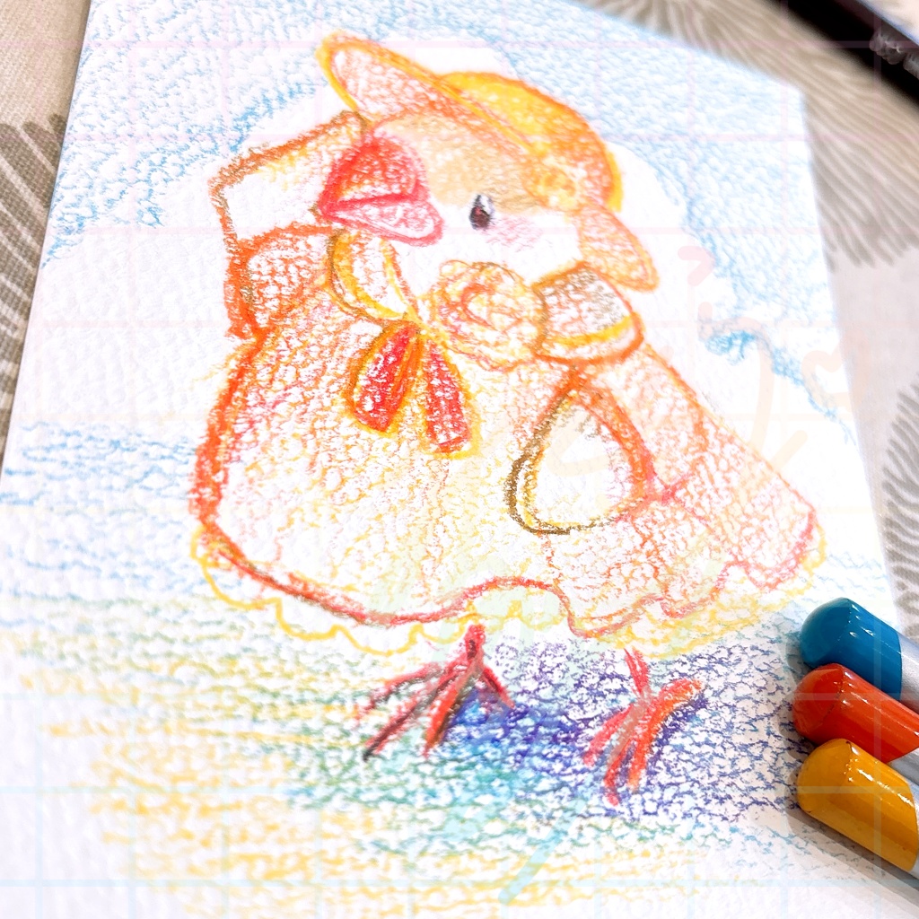 【はがきサイズ原画】待つ