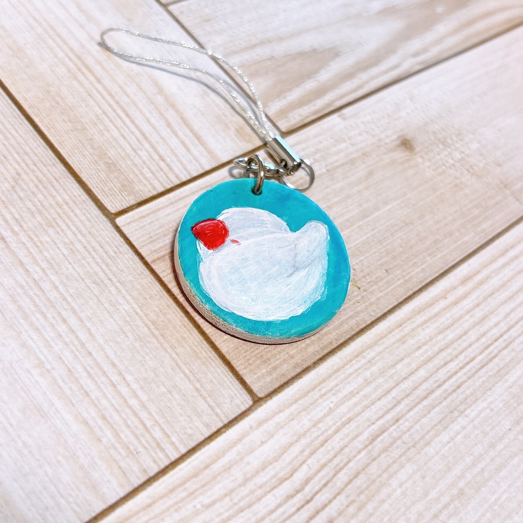 【木製ストラップ】すやすやのおちり002