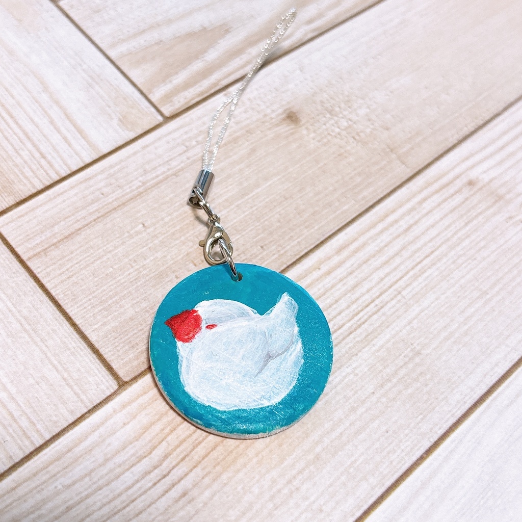 【木製ストラップ】すやすやのおちり003