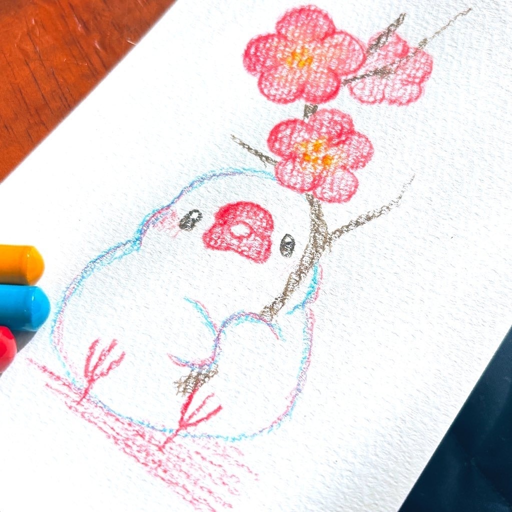 【はがきサイズ原画】梅の花