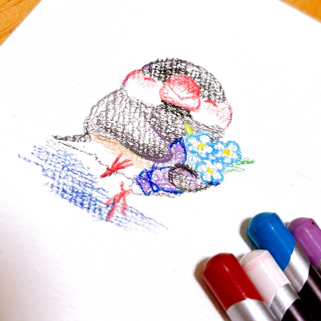 【はがきサイズ原画】あなたのための花束