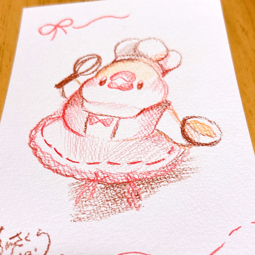 【はがきサイズ原画】お菓子作り