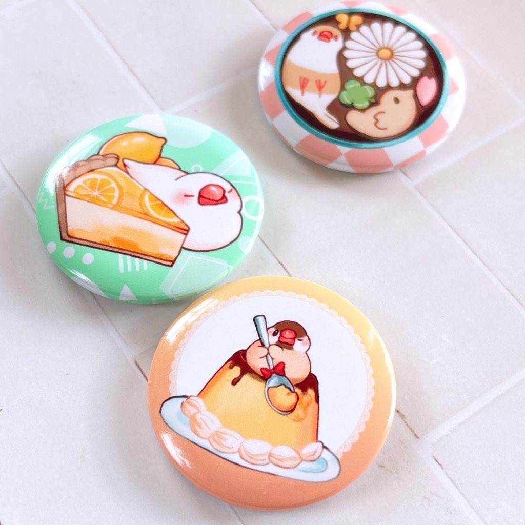スイーツ缶バッジ【3種からお選びいただけます】