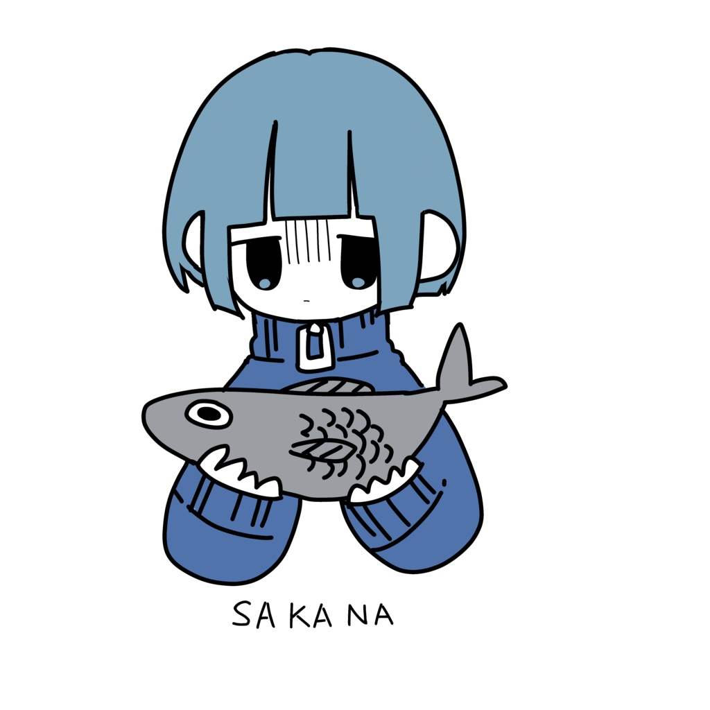 おさかなジャージちゃんTシャツ