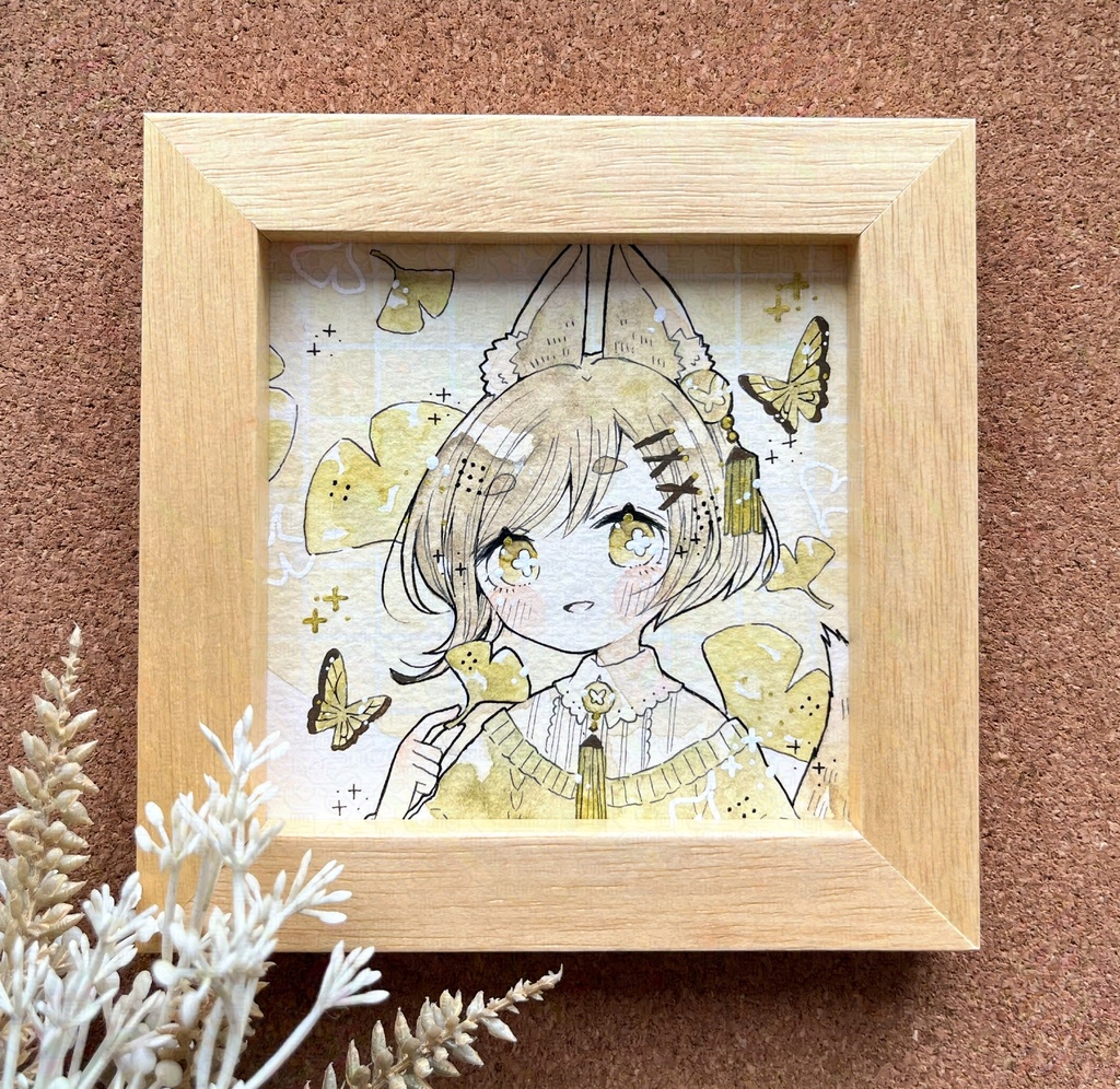 【額付き】秋のましかく原画🍂