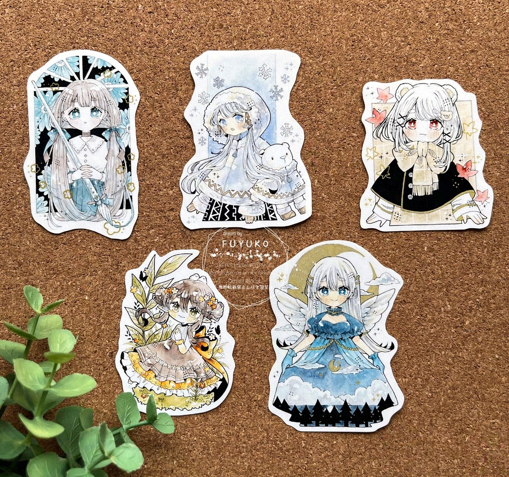 【NEW】耐水ステッカー新作5枚セット