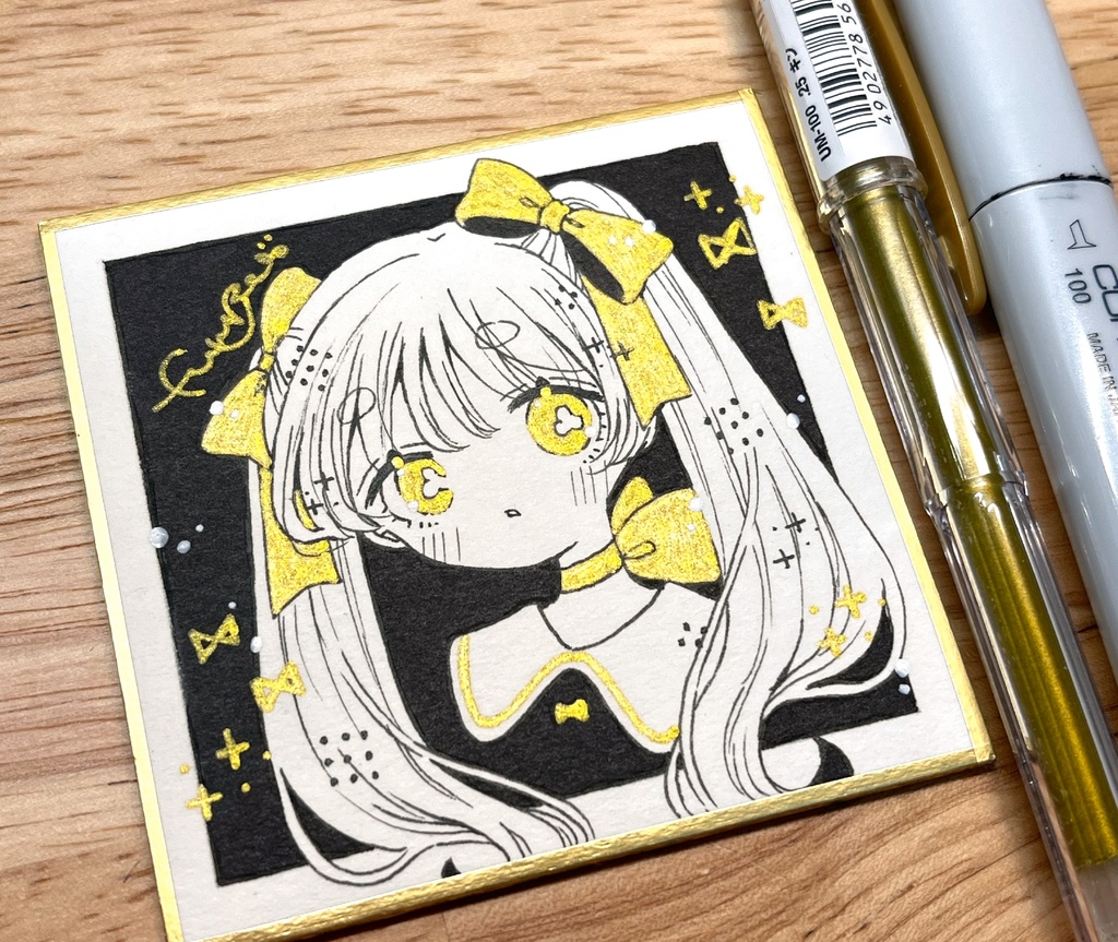 【NEW】黒×金豆色紙