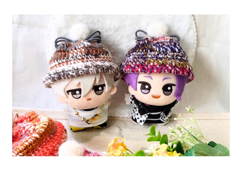 ぽんぽんふっくらバケットハット(ちびぐるみサイズ)