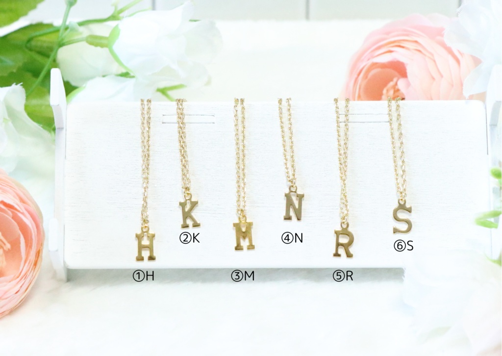 イニシャルネックレス(ちびぐるみサイズ)