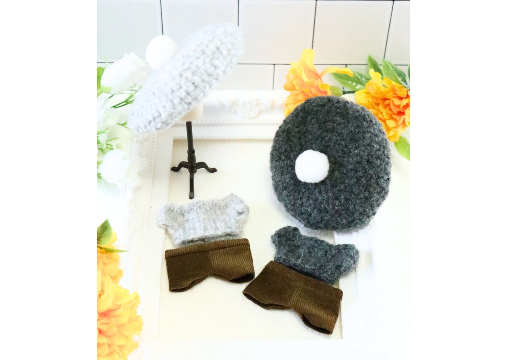 カジュアルシックなセットアップ(ちびぐるみサイズ)