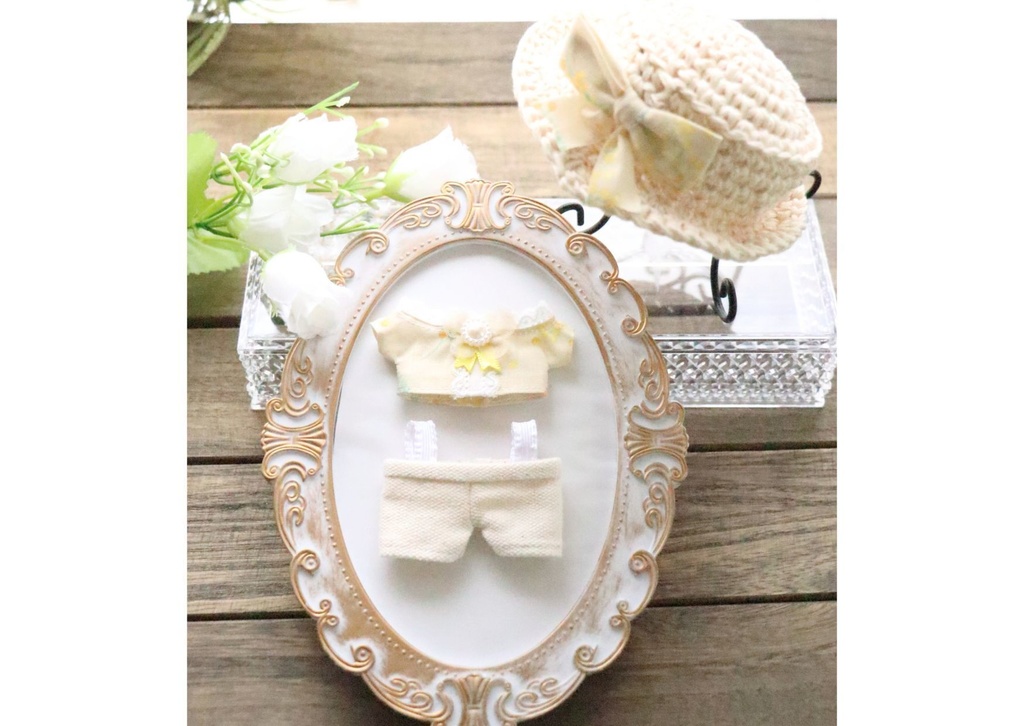 フローラルミモザセットアップ(ちびぐるみサイズ)