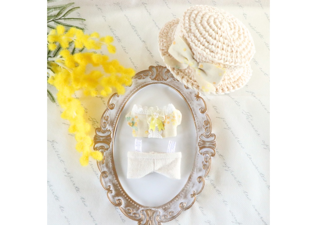 フローラルミモザセットアップ(ちびぐるみサイズ)