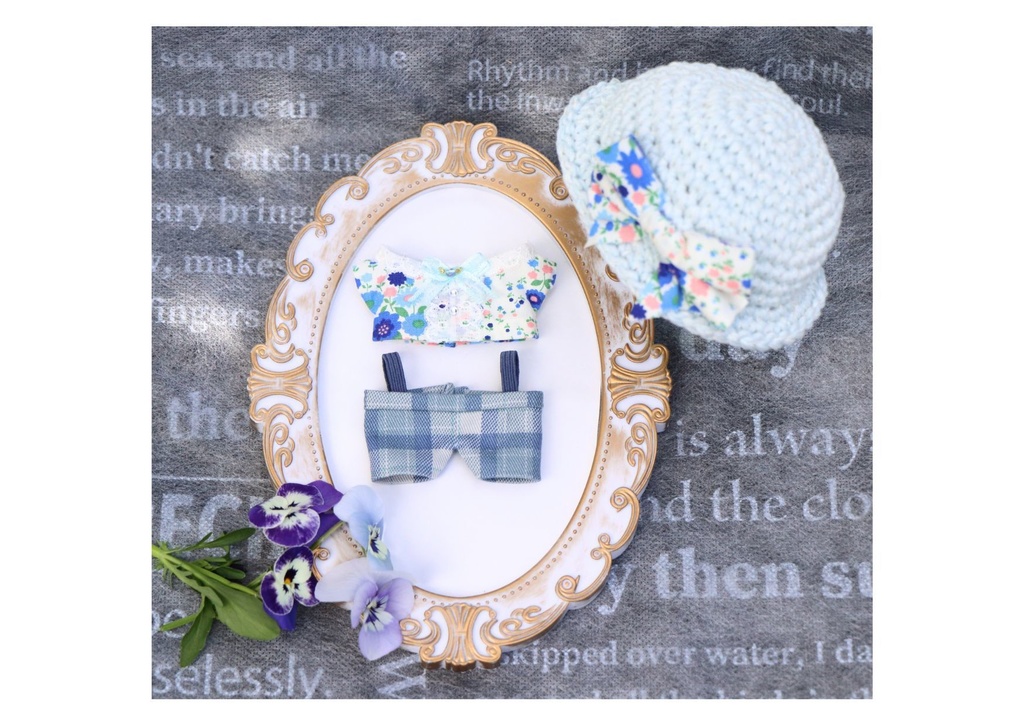 フローラルブルーデイジー(ちびぐるみサイズ)