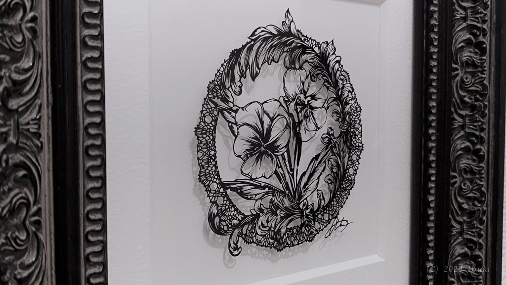 【額装済】切り絵原画 Lunatic