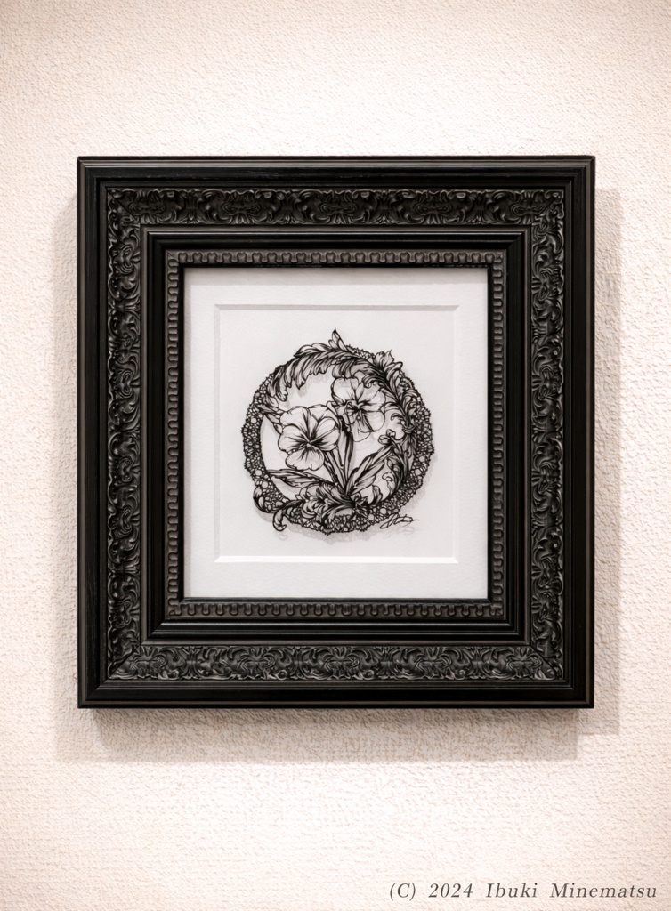 【額装済】切り絵原画 Lunatic