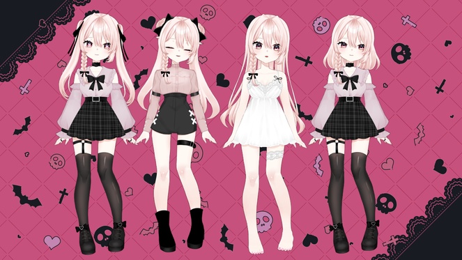 【汎用モデル】地雷系ピンクちゃん【VTS】