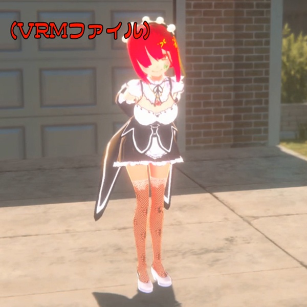 【VRC想定オリジナルメイド 3Dアバター】蓮花