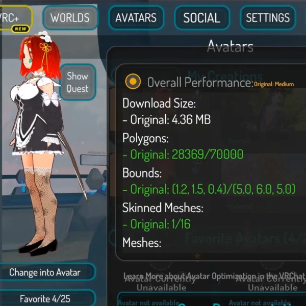 【VRC想定オリジナルメイド 3Dアバター】蓮花