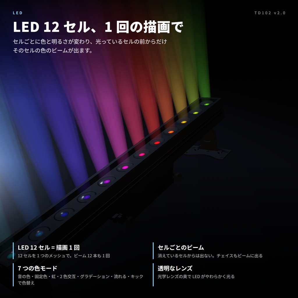 VRC向けLEDバーライト TD102