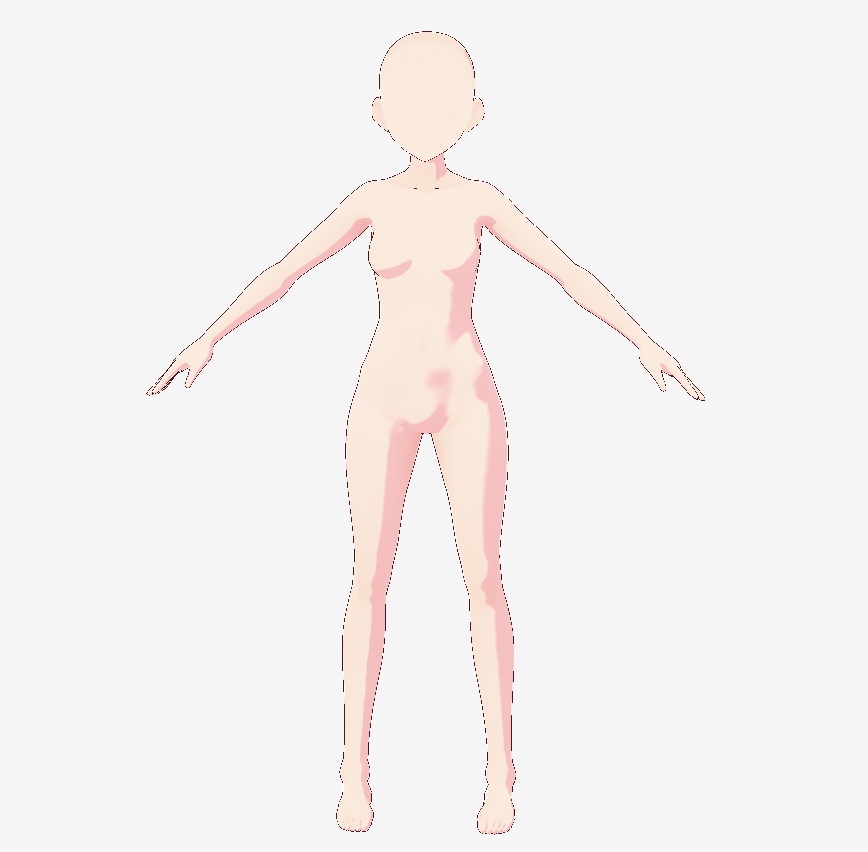 女性素体のVRoidアバター