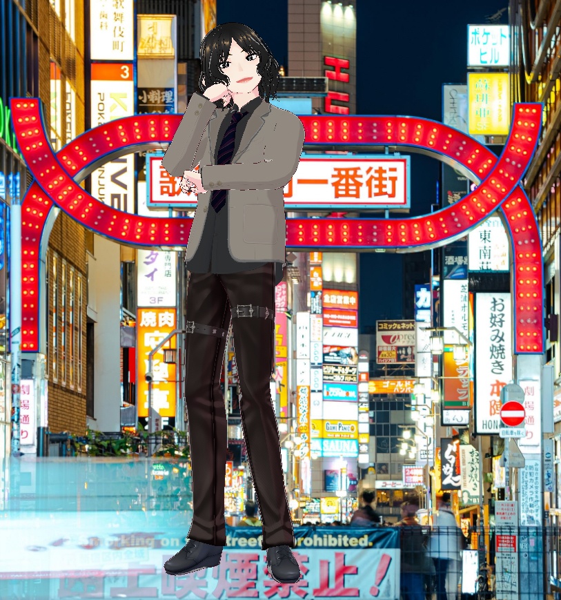 ３Dキャラクター・パーマ系男子・エイタ