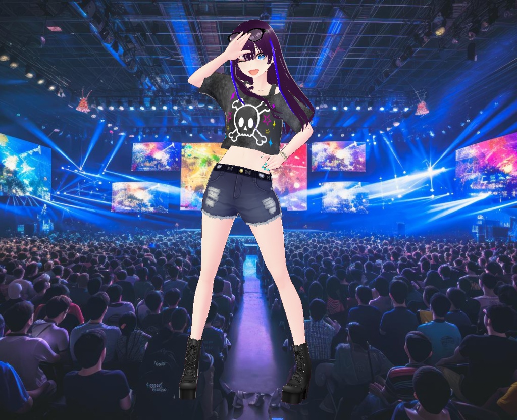 ロックなドクロTシャツ(ブイロイド用衣装)
