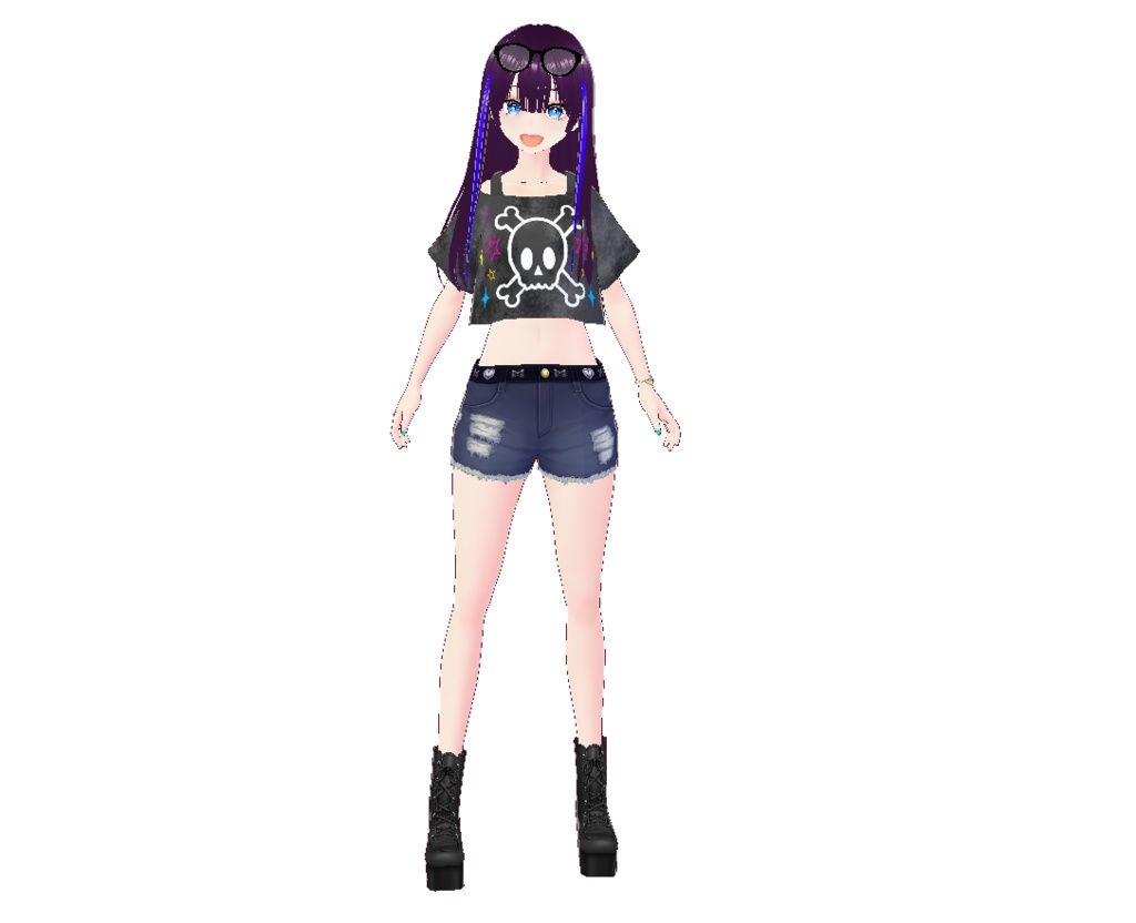 ロックなドクロTシャツ(ブイロイド用衣装)