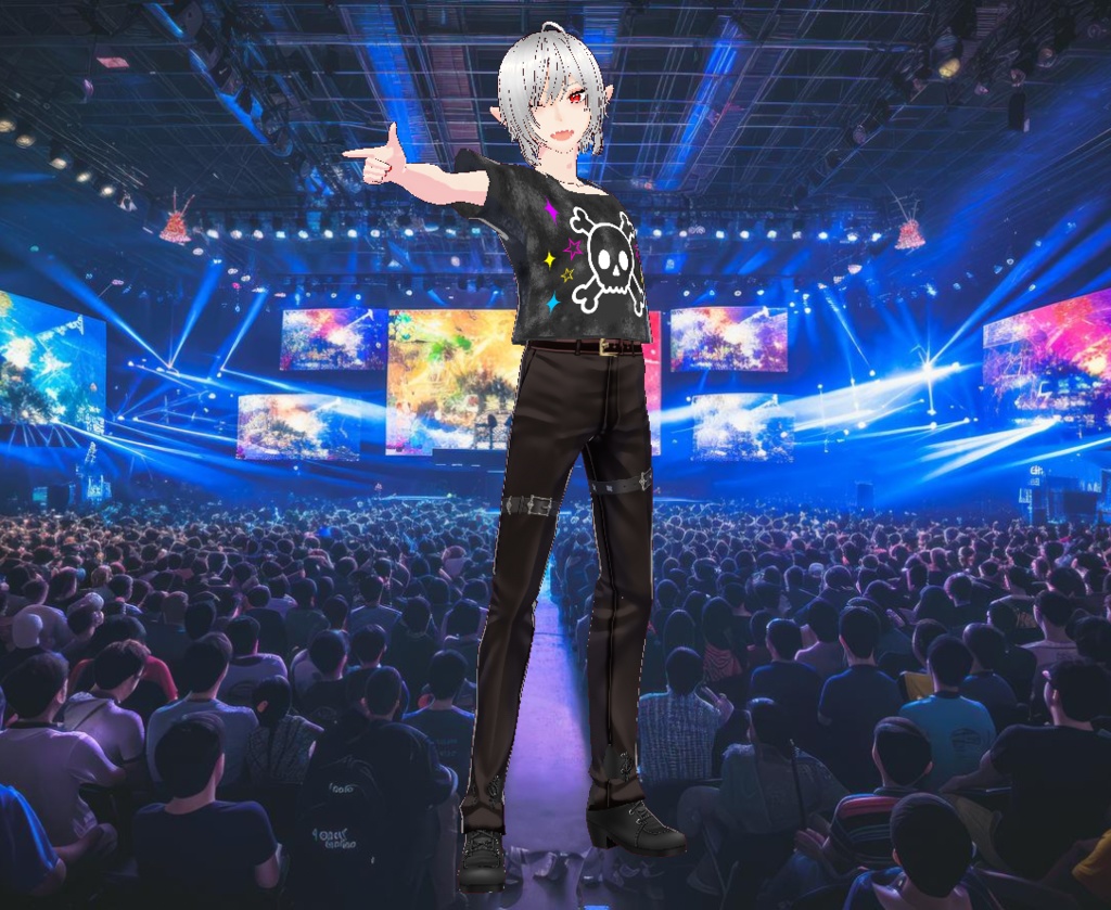 ロックなドクロTシャツ(ブイロイド用衣装)