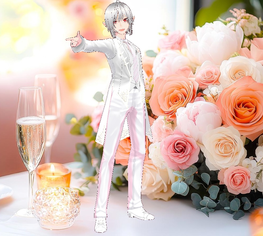 タキシード&ウエディングドレスの結婚式衣装セット