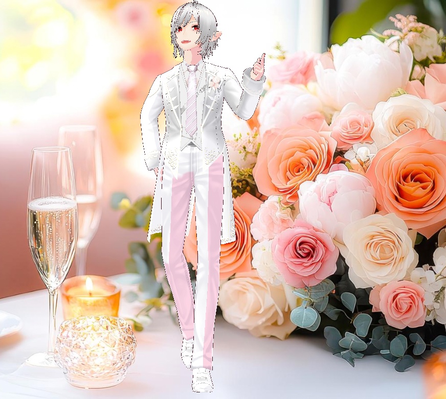 タキシード&ウエディングドレスの結婚式衣装セット