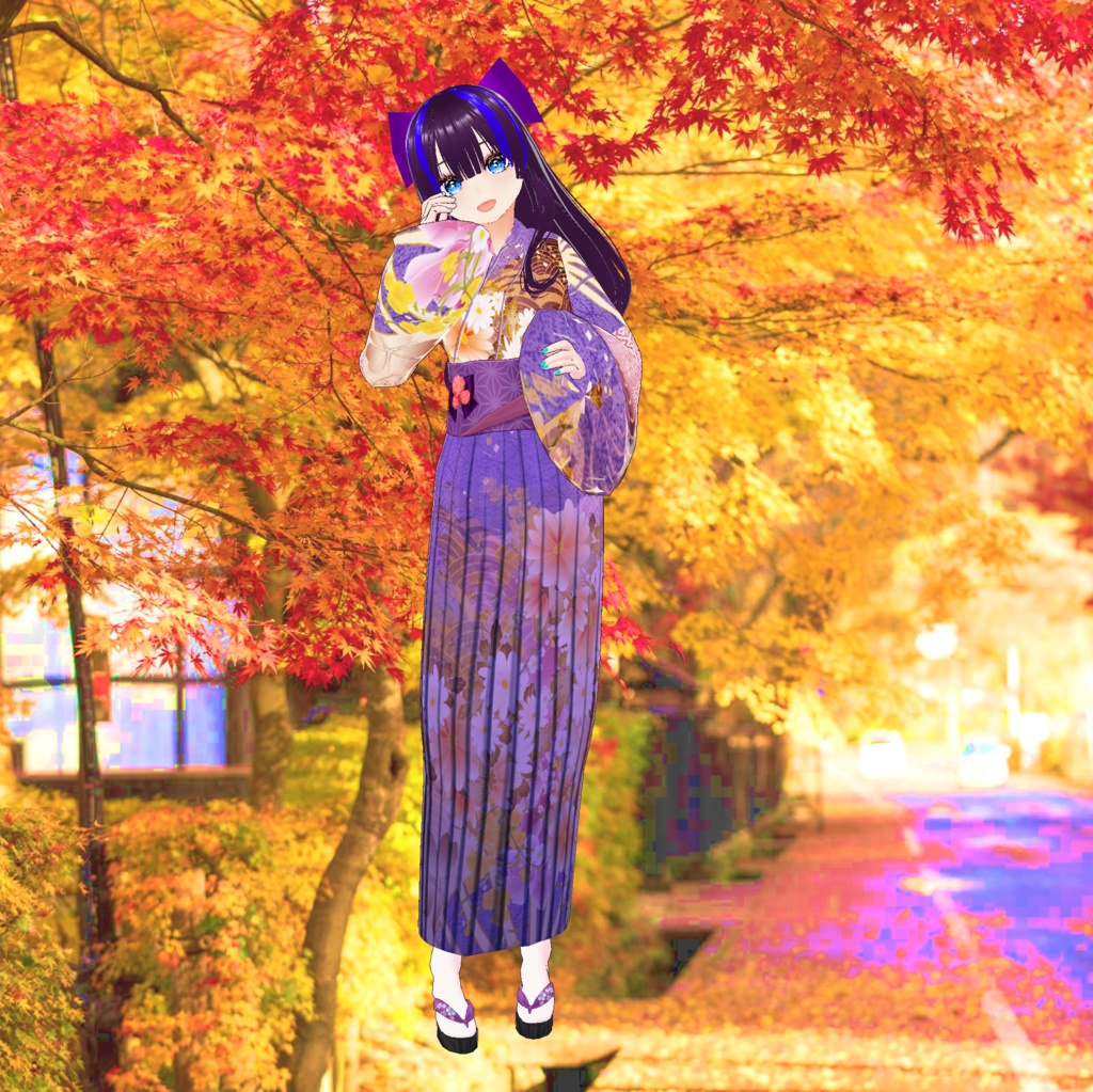 振袖風の着物3D衣装