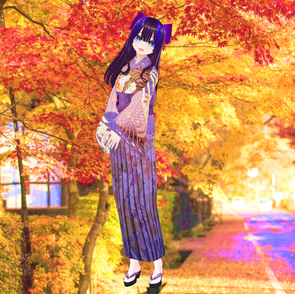 振袖風の着物3D衣装