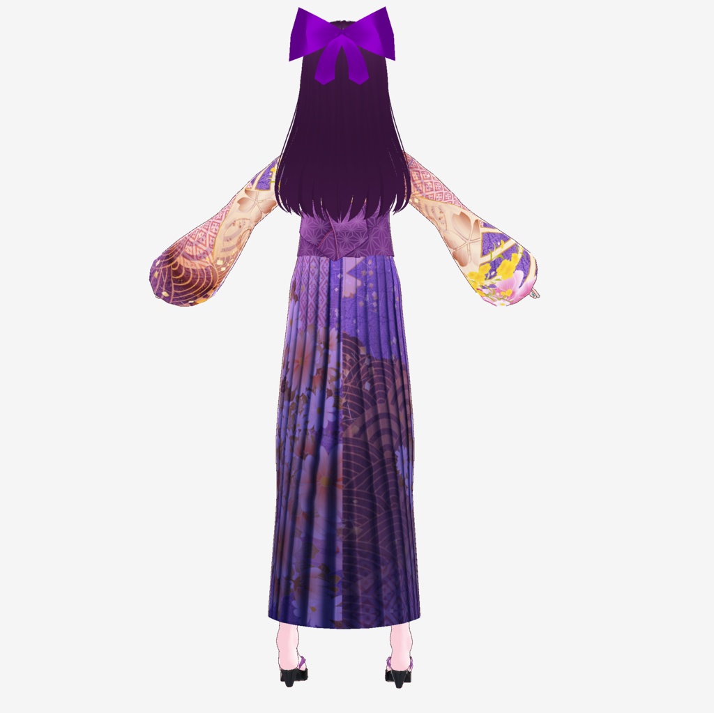 振袖風の着物3D衣装