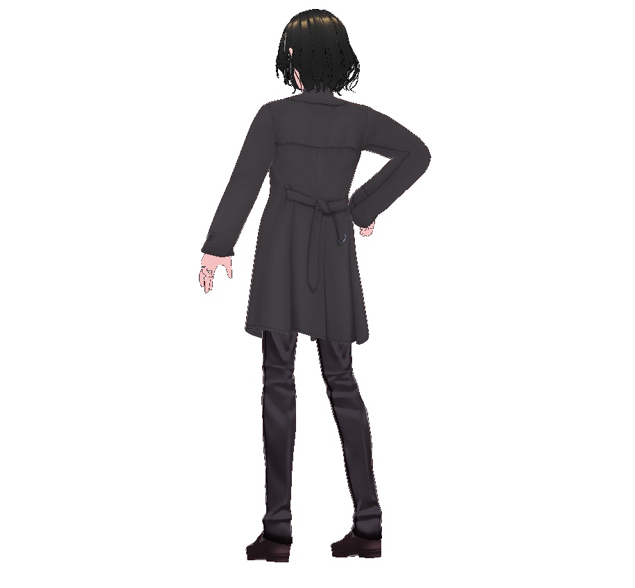 秋のメンズトレンチコート_3D衣装