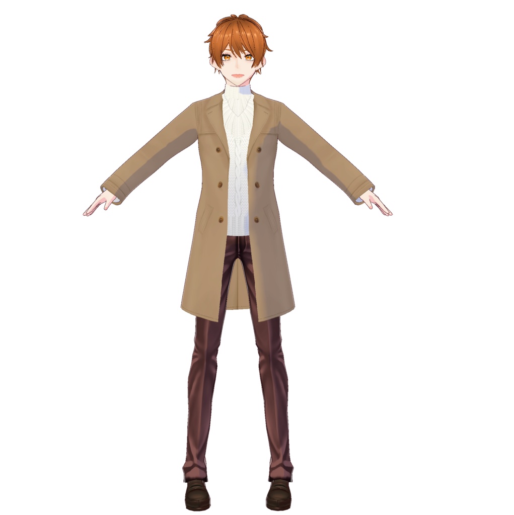 秋のメンズトレンチコート_3D衣装